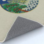 Five peaks of the sun and moon : Kingâs painting (Minhwa-Korean folk art) Rug Gallery Image 4