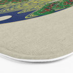 Five peaks of the sun and moon : Kingâs painting (Minhwa-Korean folk art) Bath Mat Gallery Image 3