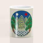 Five peaks of the sun and moon : Kingâs painting (Minhwa-Korean folk art) Coffee Mug Gallery Image 4
