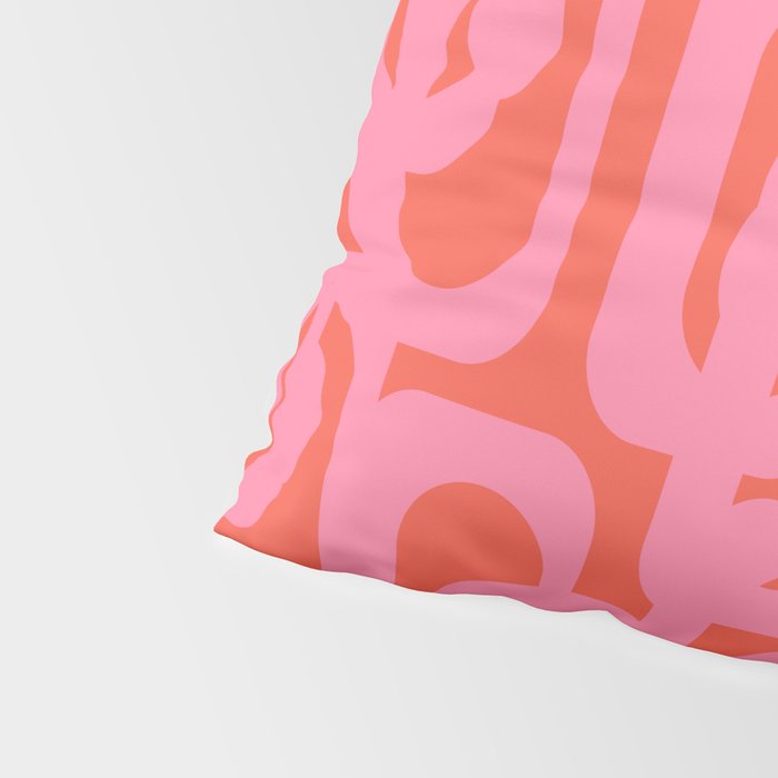 Contemporary Abstract Loop Pattern in Pink and Orange Red Pillow Sham Gallery Image 4