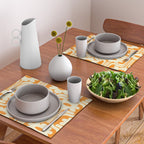 70s Orange Flower Pattern Placemat Gallery Image 2