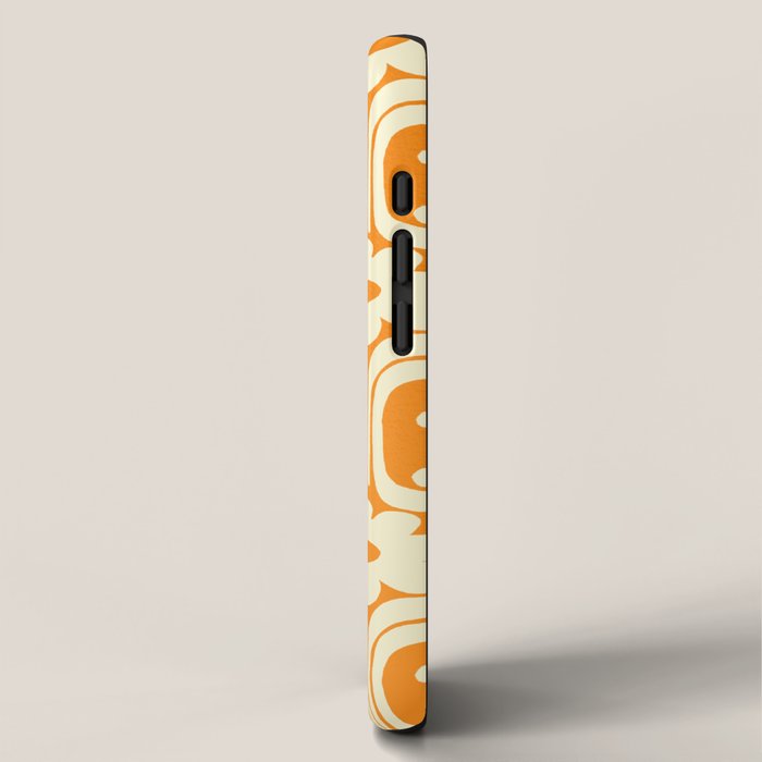 70s Orange Flower Pattern iPhone Case Gallery Image 2