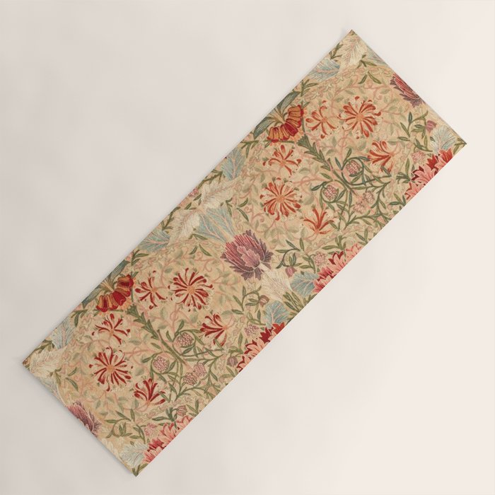 William Morris & Jane Morris Antique Honeysuckle Yoga Mat Gallery Image 1