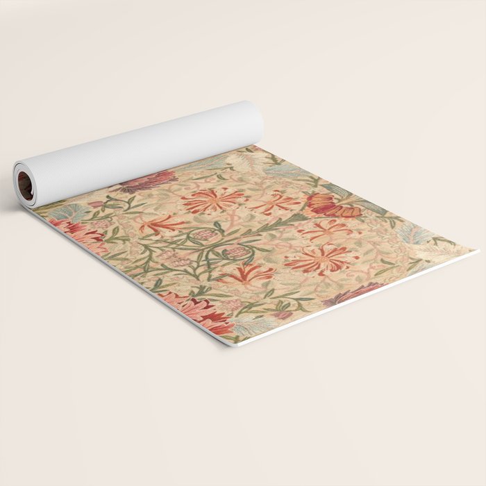 William Morris & Jane Morris Antique Honeysuckle Yoga Mat Gallery Image 2