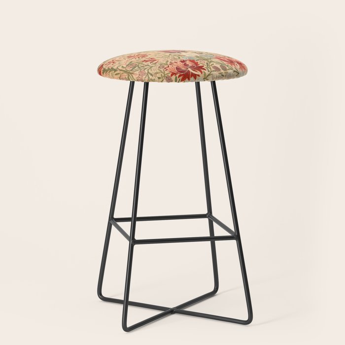 William Morris & Jane Morris Antique Honeysuckle Stool Gallery Image 1