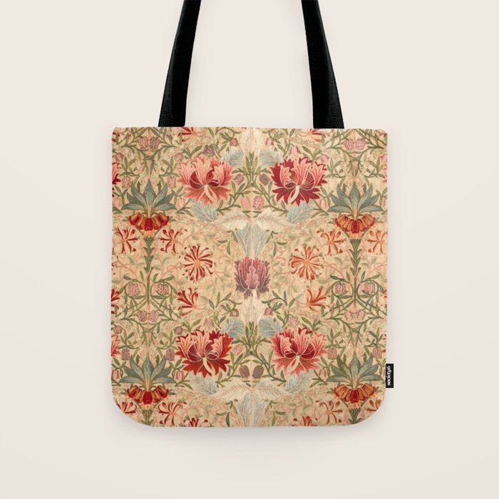 William Morris & Jane Morris Antique Honeysuckle Tote Bag Gallery Image 1