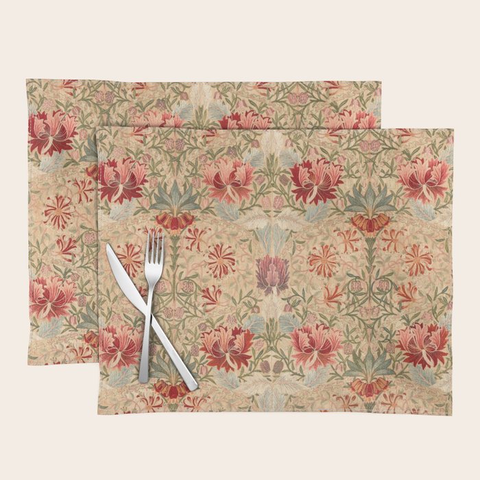 William Morris & Jane Morris Antique Honeysuckle Placemat Gallery Image 1