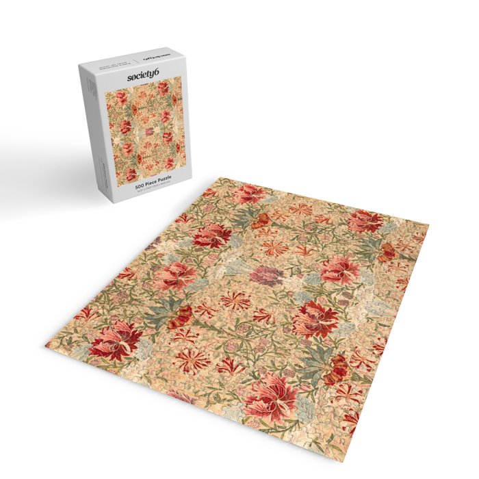 William Morris & Jane Morris Antique Honeysuckle Jigsaw Puzzle Gallery Image 2