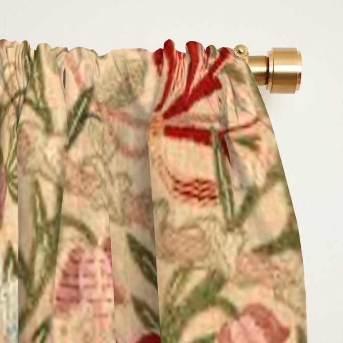 William Morris & Jane Morris Antique Honeysuckle Window Curtain Gallery Image 2