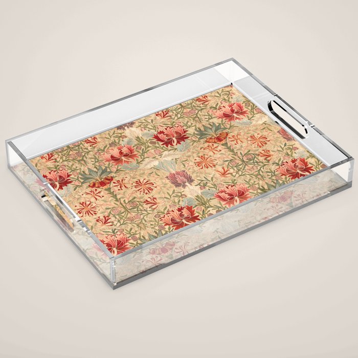 William Morris & Jane Morris Antique Honeysuckle Acrylic Tray Gallery Image 1
