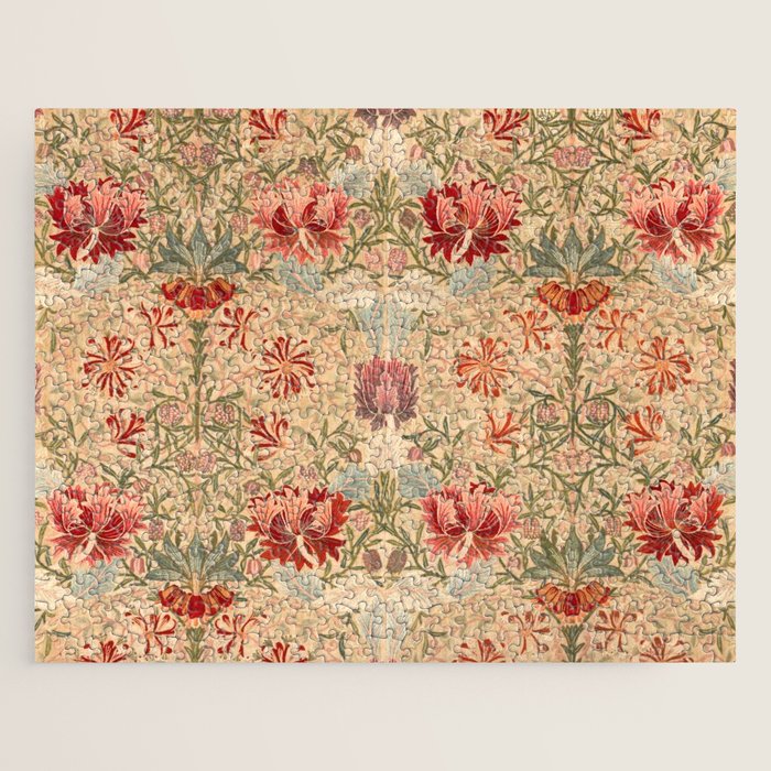 William Morris & Jane Morris Antique Honeysuckle Jigsaw Puzzle Gallery Image 1