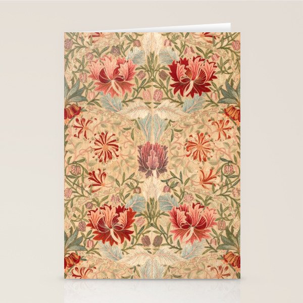 William Morris & Jane Morris Antique Honeysuckle Stationery Card Gallery Image 1
