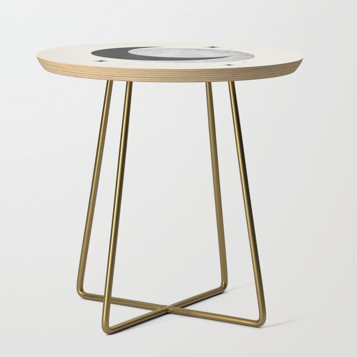 Moon Sparkle BW - Celestial Side Table Gallery Image 1