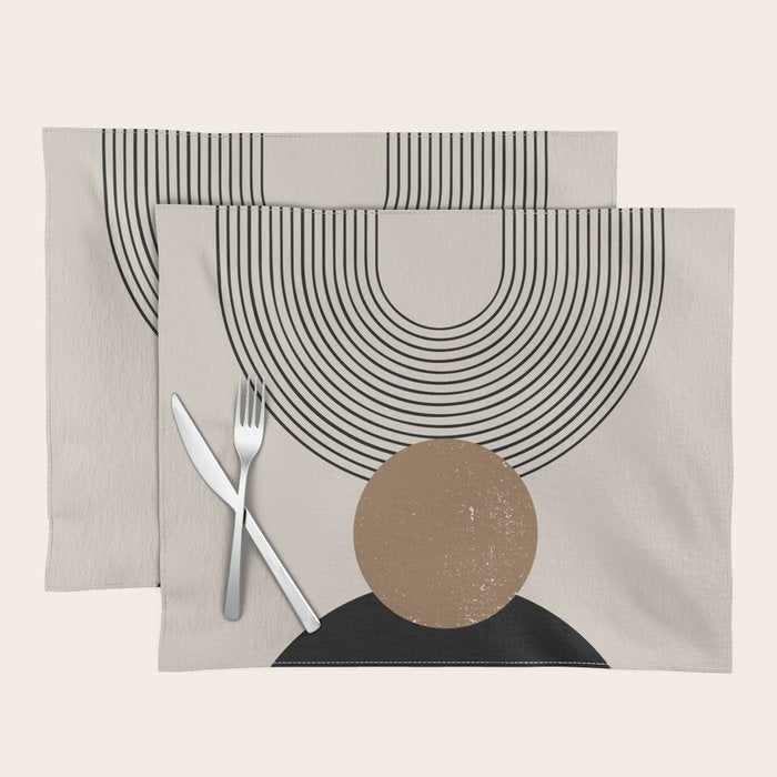 Mid Century Modern Abstract Art 10 Placemat