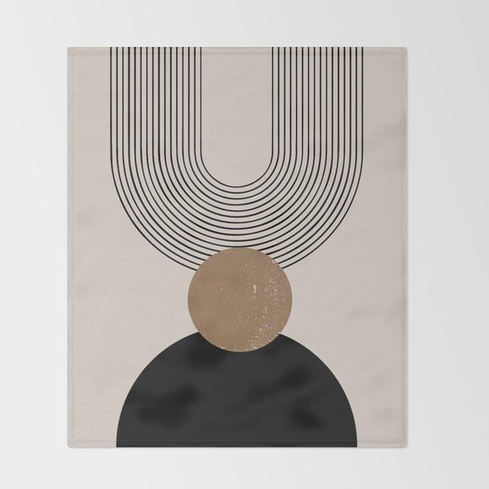 Mid Century Modern Abstract Art 10 Throw Blanket Gallery Image 2