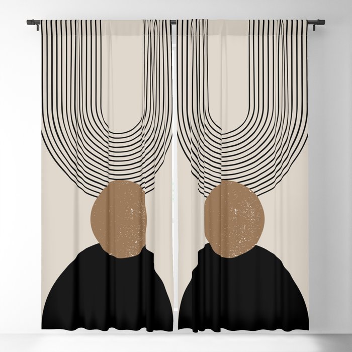 Mid Century Modern Abstract Art 10 Window Curtain Gallery Image 5