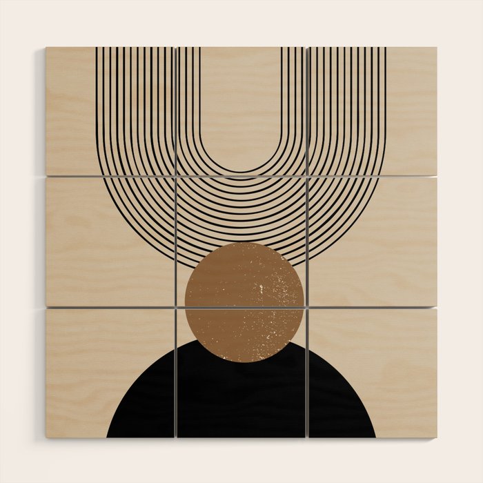 Mid Century Modern Abstract Art 10 Wood Wall Art Gallery Image 1