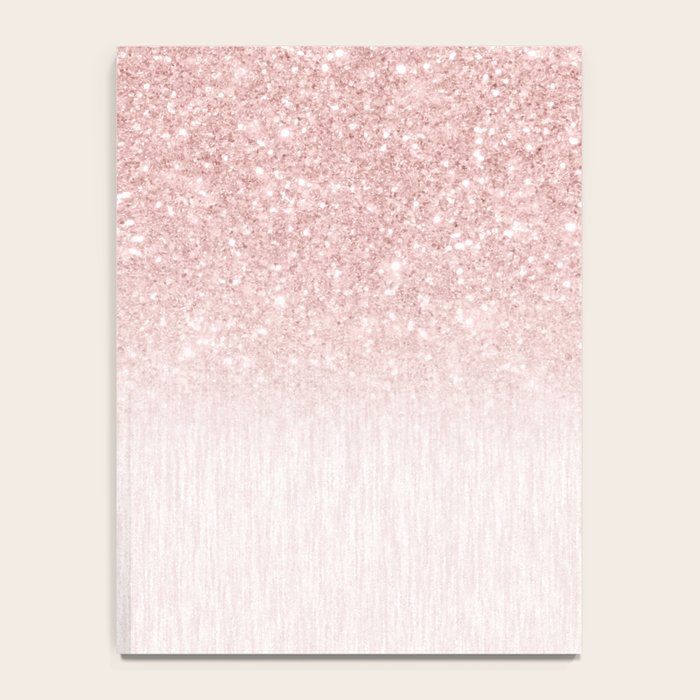Elegant rose gold pink gradient glitter Notebook Gallery Image 4