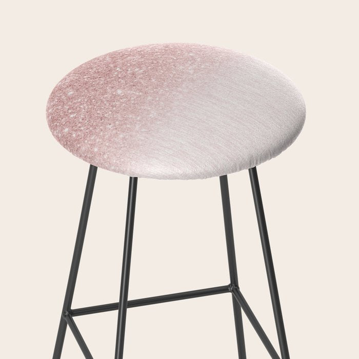 Elegant rose gold pink gradient glitter Stool Gallery Image 2