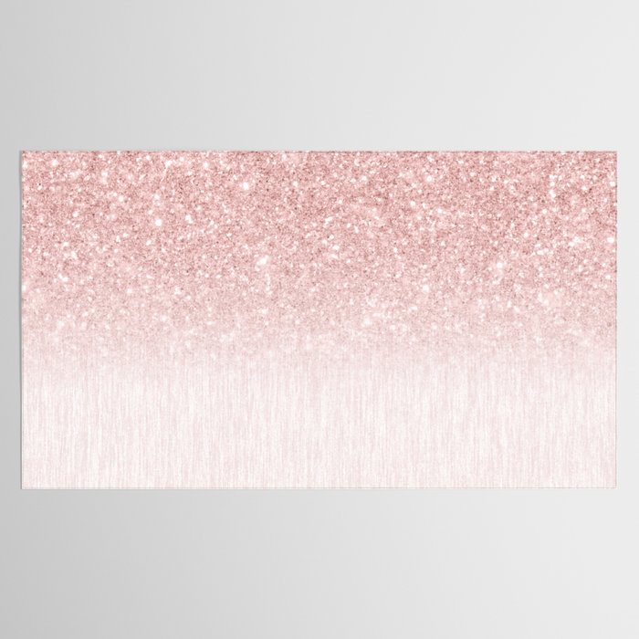 Elegant rose gold pink gradient glitter Tablecloth Gallery Image 2