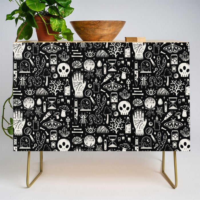 Curiosities: Bone Black Credenza Gallery Image 1