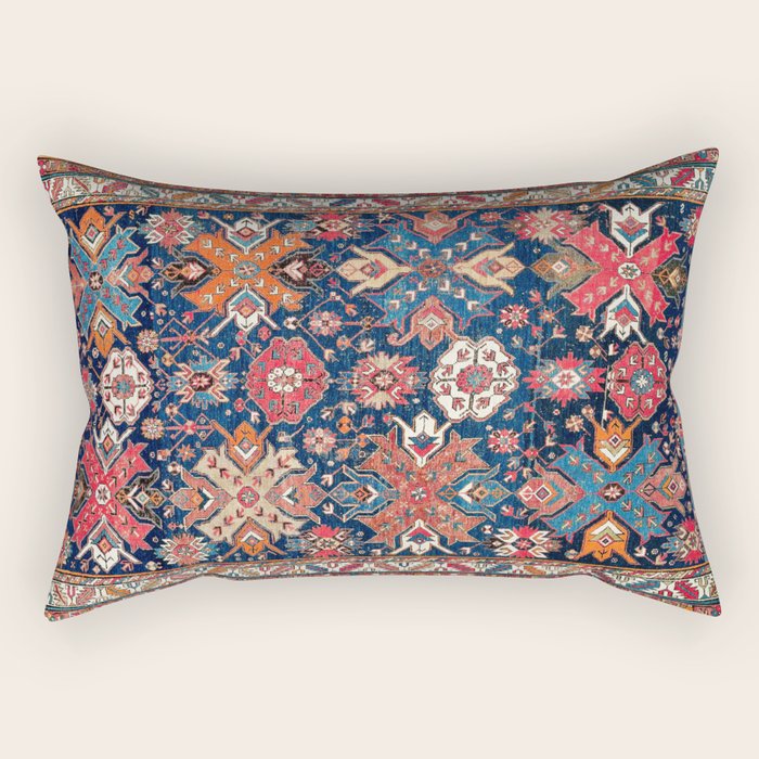 Derbent Daghestan Northeast Caucasus Rug Print Rectangular Pillow Gallery Image 2