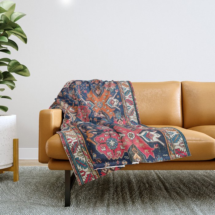 Derbent Daghestan Northeast Caucasus Rug Print Throw Blanket Gallery Image 1
