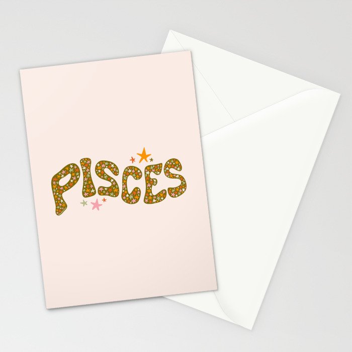 Starry Pisces Stationery Card Gallery Image 2