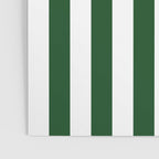 Large Forest Green and White Rustic Vertical Beach Stripes Poster Gallery Image 3