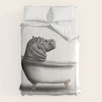 Hippo in Bath Comforter Gallery Image 6