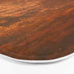 Earthy Rust Copper and Bronze Japandi Art Bath Mat Gallery Image 3