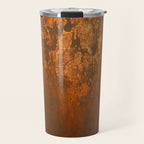 Earthy Rust Copper and Bronze Japandi Art Travel Mug Gallery Image 1
