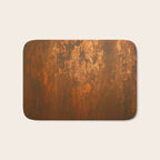 Earthy Rust Copper and Bronze Japandi Art Bath Mat Gallery Image 1