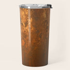Earthy Rust Copper and Bronze Japandi Art Travel Mug Gallery Image 2
