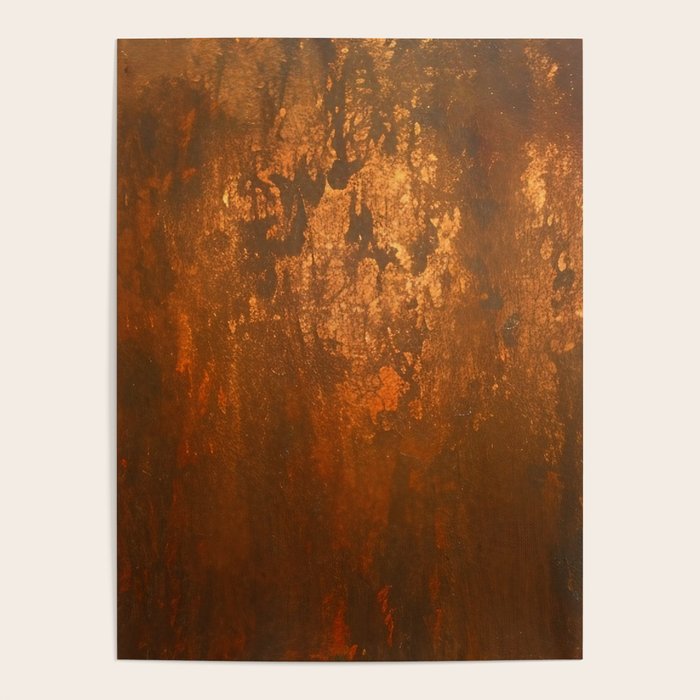 Earthy Rust Copper and Bronze Japandi Art Poster Gallery Image 4