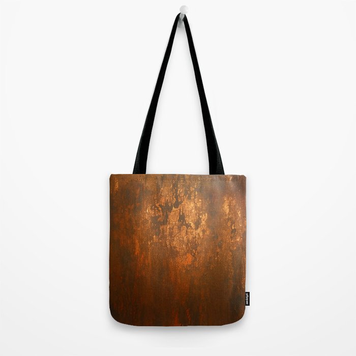 Earthy Rust Copper and Bronze Japandi Art Tote Bag Gallery Image 2