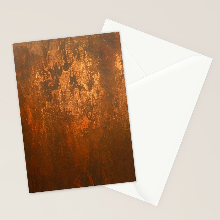 Earthy Rust Copper and Bronze Japandi Art Stationery Card Gallery Image 2