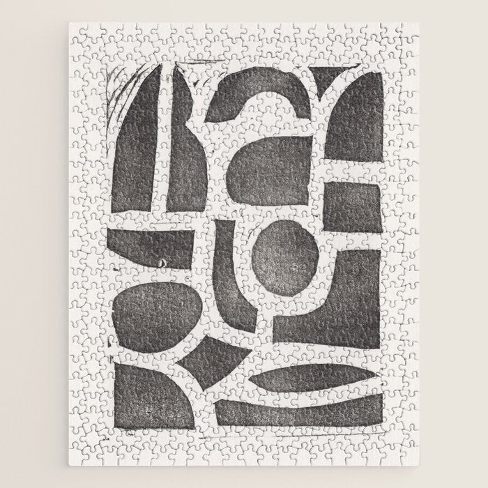 Linocut Abstract #2 Jigsaw Puzzle Gallery Image 1