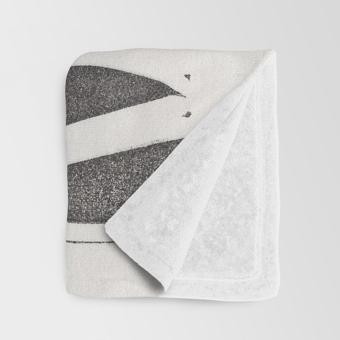 Linocut Abstract #2 Throw Blanket Gallery Image 3