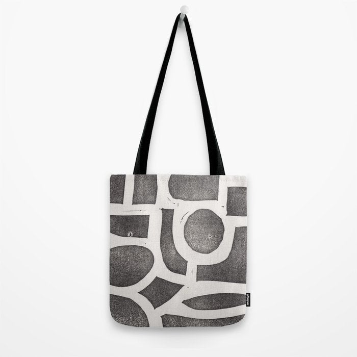 Linocut Abstract #2 Tote Bag Gallery Image 2