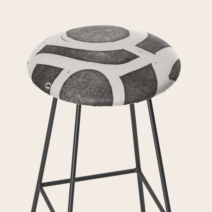 Linocut Abstract #2 Stool Gallery Image 2