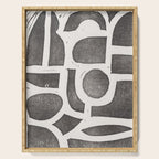 Linocut Abstract #2 Serving Tray Gallery Image 1