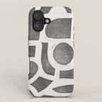 Linocut Abstract #2 iPhone Case Gallery Image 1