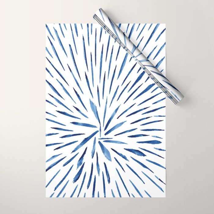 Indigo Sparks | Watercolor Pattern Wrapping Paper Gallery Image 1