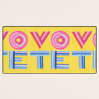 Vote Hand Lettering on Yellow Watercolor Background Desk Mat Gallery Image 3