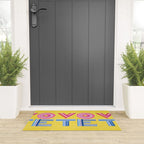 Vote Hand Lettering on Yellow Watercolor Background Welcome Mat Gallery Image 3