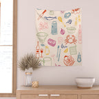 Kitchen Ingredient Art Print Wall Tapestry Gallery Image 2