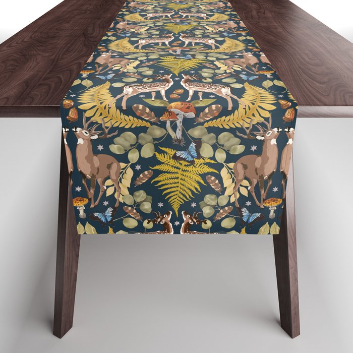 Deer Reflection at Night A Table Runner Gallery Image 1