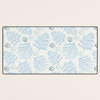 Winter & Woodsy Pine Trees in White & Blue Desk Mat Gallery Image 3