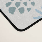 Winter & Woodsy Pine Trees in White & Blue Desk Mat Gallery Image 4